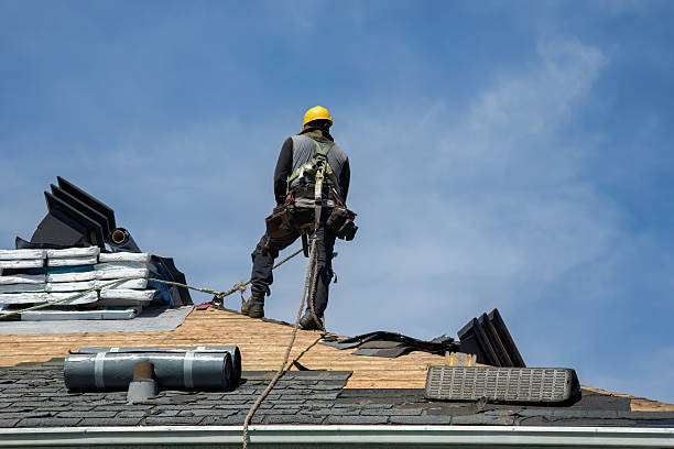 Professional Roof Installation technician working in Lodi, NY
